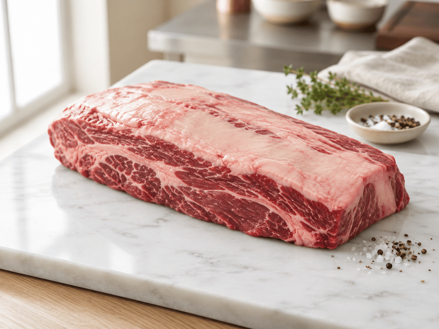 Bütün parça çiğ dana brisket